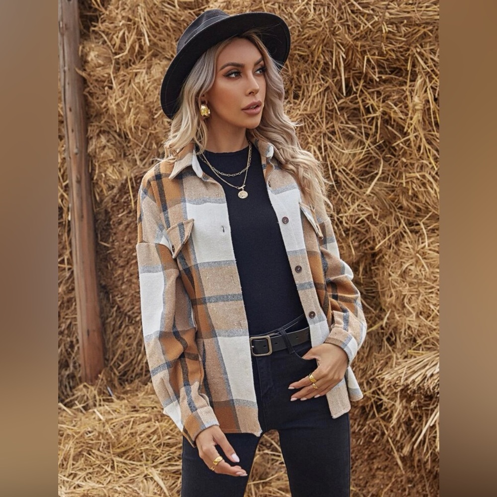 Plaid Flannel Shacket. *BRAND NEW* Never Worn.